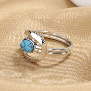 Vintage Teardrop Boho Turquoise Ring