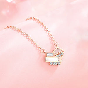 Dainty Mother of Pearl Heart Charm Necklace