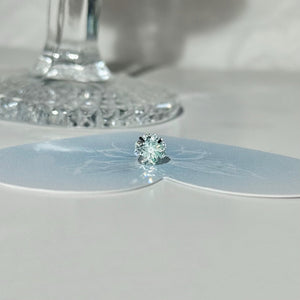 Minimalist Icy Mint Green CZ Stud Earrings