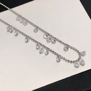 Multi Stone Drop Pendent Statement Necklace