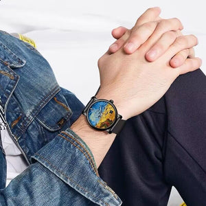 Wheat Field – Armbanduhr mit rundem Armband, 44 mm