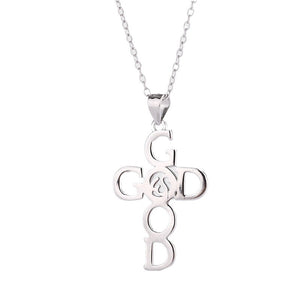 God Is Good Cross Pendant Necklace