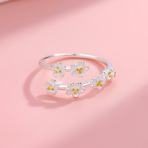 Cherry Blossom Flower Bypass Ring