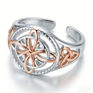 Vintage Two Tone Knot Adjustable Ring