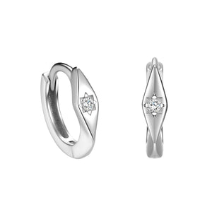 Geometric Starburst Huggie Hoop Earrings