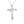 Three Stone Curved Cross Charm Necklace