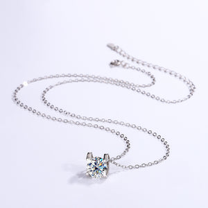 Round Color Moissanite Pendant Necklace