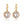 Halo Setting CZ Dangle Drop Hook Earrings