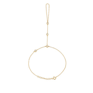 Minimalist Marquise CZ Hand Chain Bracelet