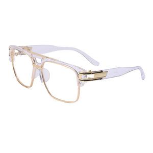 Retro Gold Black Square Frame Sunglasses