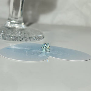 Minimalist Icy Mint Green CZ Stud Earrings
