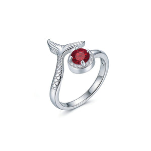 Dainty Mermaid Tail Adjsutable Ring