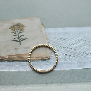 Minimalist Dainty Beaded Stackable Band Ring