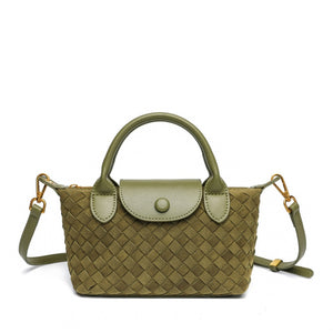 HandWoven Matte Leather Dumpling Handbag