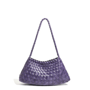 Artisanal Weave Leather Shoulder Handbag