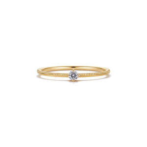 Minimalist Solitaire Stacking Thin Band Ring