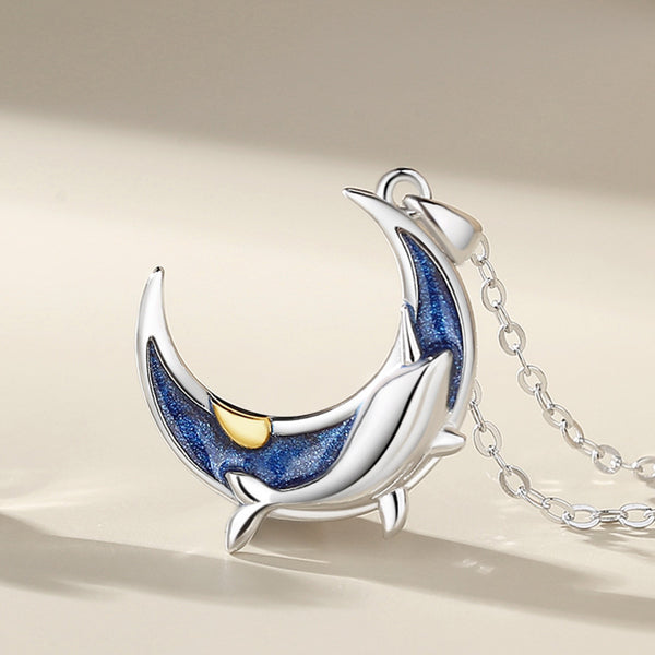 Whale Butterfly Couple Necklace