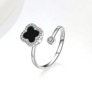 Anneau de contournement Fidget Spinner en forme de trèfle à quatre feuilles