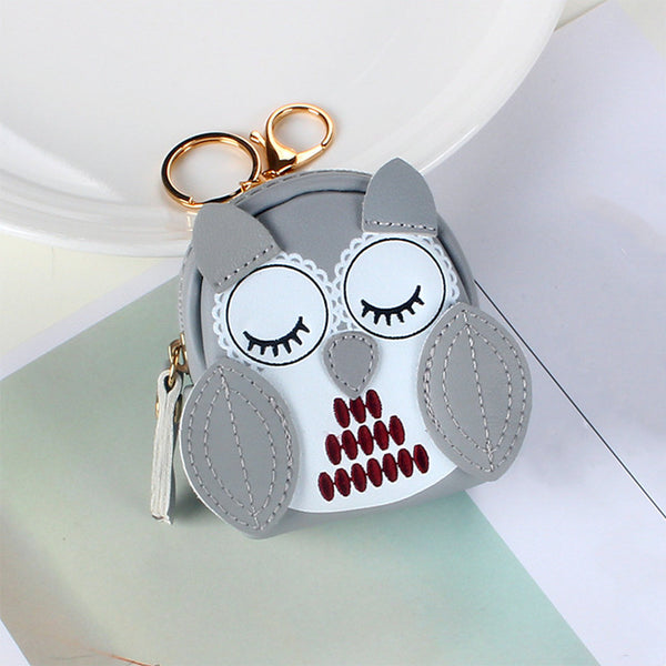 Cute Owl Coin Purse Keychain