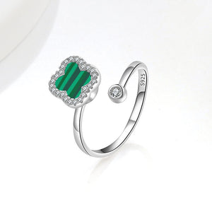 Anneau de contournement Fidget Spinner en forme de trèfle à quatre feuilles