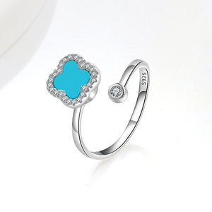 Anneau de contournement Fidget Spinner en forme de trèfle à quatre feuilles