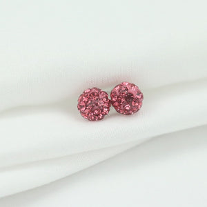 Winzige, kleine, elegante Shamballa-Ohrstecker