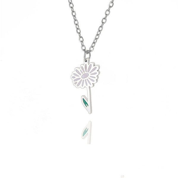 Birth Flower Pendant Necklace