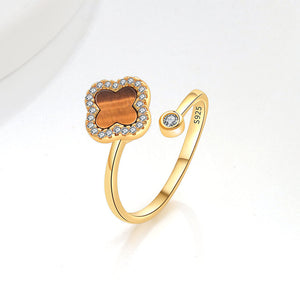 Anneau de contournement Fidget Spinner en forme de trèfle à quatre feuilles