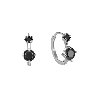 Dainty Gemstone Huggie Hoop Earrings