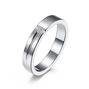Minimalist Couple Matching Band Ring