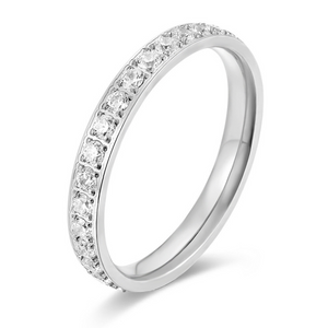 Sparkling Full Stone Eternity Band Ring