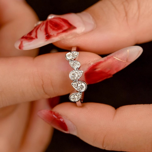 Elegant Teardrop Stacking Band Ring