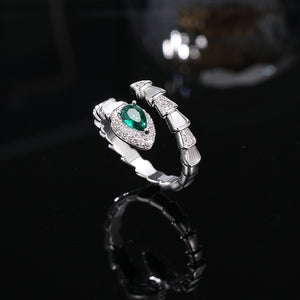 Mother of Pearl Serpent Snake Bypass Ring