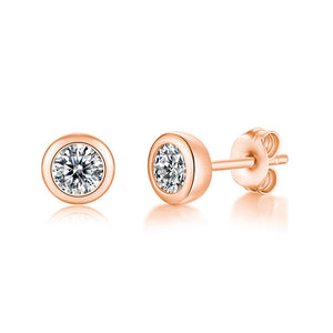 Classic Bezel Setting Moissanite Stud Earrings