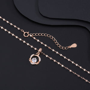 Twisted Petal Flower Pendant Necklace