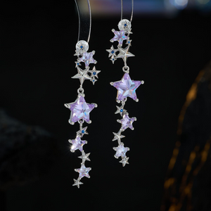 Dainty Star Dangle Drop Statement Earrings