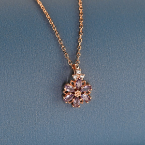 Dainty Snowflake Pendant Necklace