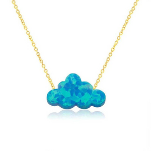 Dainty Resin Cloud Pendant Necklace