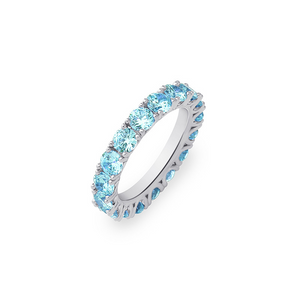 Minimalist Color Gemstone Eternity Ring