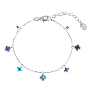 Regenbogen-Kleeblatt-Charm-Armband