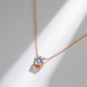Round-Cut Moissanite Pendant Necklace