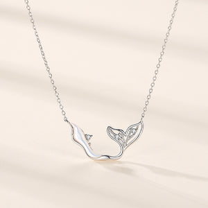 Elegant Mermaid Tail Pendant Necklace