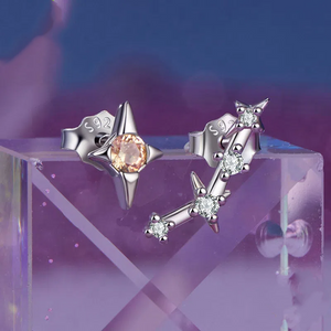 Winzige kleine Sternzeichen-Ohrstecker