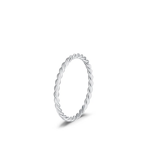 Dainty Minimalist Twist Stacking Ring