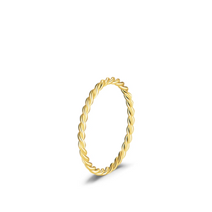 Dainty Minimalist Twist Stacking Ring