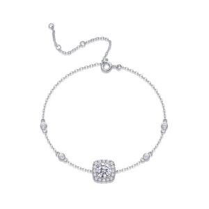 Moissanite Charm Stacking Station Bracelet