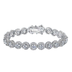 Sparkling Cluster Zircon Tennis Bracelet