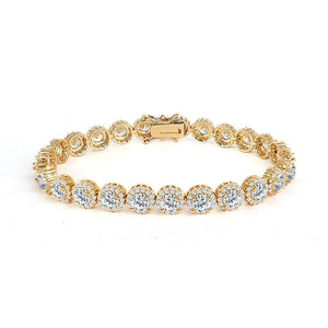Sparkling Cluster Zircon Tennis Bracelet