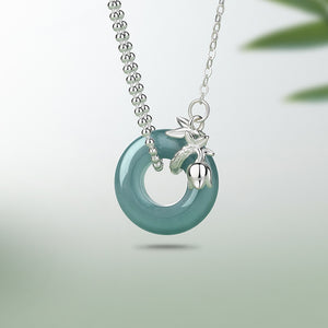 Tulip Flower Round Charm Necklace