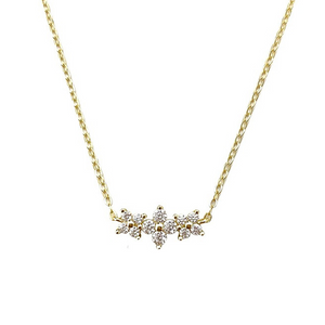 Four Leaf Clover Cluster Pendant Necklace